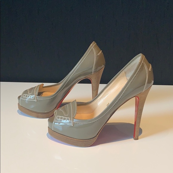 Christian Louboutin peep toe platform pumps - Picture 1 of 7